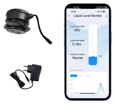 Productafbeelding van Watermelder WiFi - Olietank monitor - Tankniveau sensor - Ip67 - Waterniveau indicator