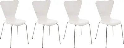 Produktbild von 4er Set Besucherstuhl HLO-CP3  weiß
