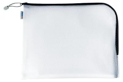 Image de HERMA 20022 Pochette universelle A4+ aspect filet fermeture éclair noir 36x28 cm