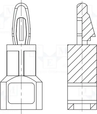Zdjęcie produktu dla 10 sztuk, kołek montażowy, kolor: naturalny, długość: 9,5 mm, UL94V-2, 8G816V40339, Kuntoff - kołek montażowy