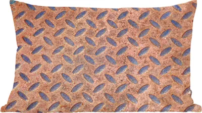 Produktbild von MuchoWow® Zierkissen Sofakissen Wohnzimmer Dekokissen 50x30 cm Diamantplatte - Retro - Rost - Wohnzimmerdekoration - Polster mit Photo