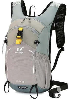 Imagen del producto de Mochila de senderismo para hombre, ideal para actividades al aire libre, de 15 litros, color gris claro