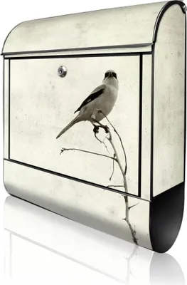 Produktbild von banjado Design Briefkasten Stahl schwarz mit Zeitungsfach pulverbeschichtet "Tristessa" 38x46x12,5cm & 2 Schlüssel - Postkasten A4 Einwurf inkl. Montagematerial [BKSCH 11476]