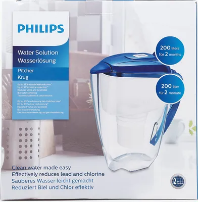 Produktbild von PHILIPS Wasserfilterkaraffe blau/transparent 2,7 Ltr.