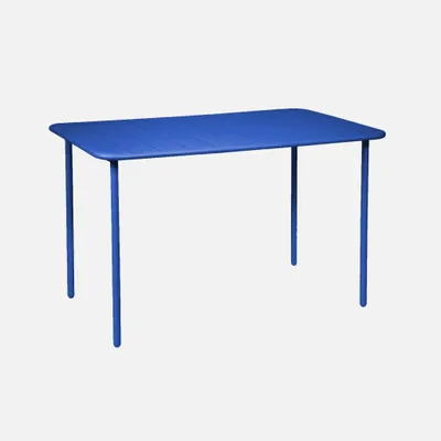 Produktbild von sweeek - Gartentisch aus Stahl für 4 Personen - Elektroblau
