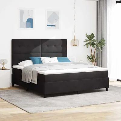Produktbild von Maison Exclusive - Boxspringbett mit Kopfteil Schwarz 180 x 200 cm Samt