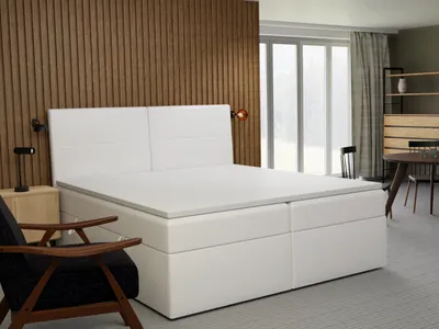 Produktbild von FEDVE Boxspringbett Schlafzimmerbett AMUR mit 2 Bettkästen, Doppelbett mit Bonell-Matratze und Topper 140x200