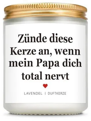 Produktbild von Duftkerze mit Spruch Lavendelduft für Mama Geschenk Geburtstag Muttertag Weihnachten