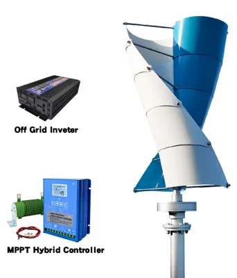 Productafbeelding van Windturbine - Verticale As Windmolen - Duurzame Generator - Energie Opwekker - 5000W Vermogen - 48V