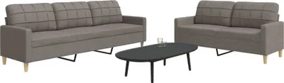 Immagine prodotto di Maison Exclusive - Set divano a 2 posti in tessuto color taupe