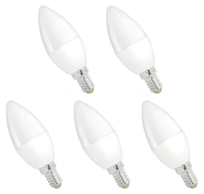 Produktbild von Spectrum E14 LED Kerzenlampe 6W 560lm 6000K Kaltweiß 230V 5 Stück