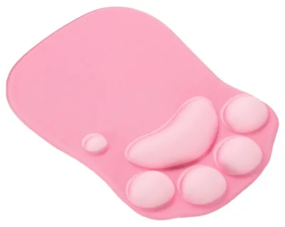 Ergonomisches Mauspad mit Handgelenkstütze, Memory-Schaum, rutschfest, rosa
