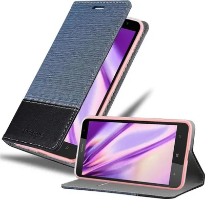 Obrázek produktu pro Cadorabo pouzdro pro Nokia Lumia 1320 Protective Cover in Blue Pouzdro na mobilní telefon Book Case Cover