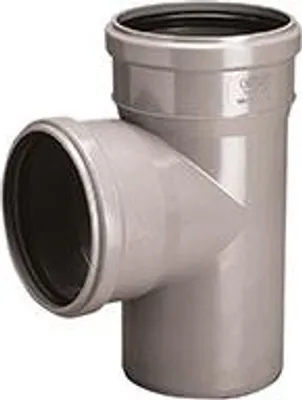 Obrázek produktu pro PVC-HT 110x50/88 sanitární T-kus, pro vnitřní kanalizaci, barva popelavá