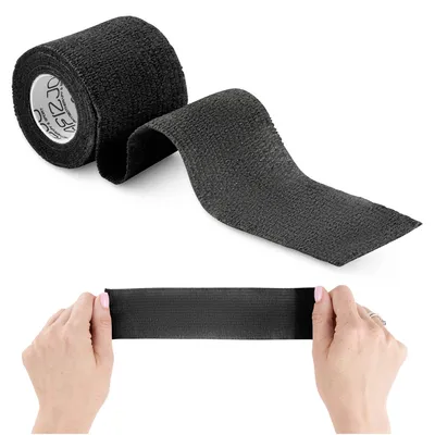 Produktbild von 4FIZJO Kohäsive Bandage 4,5 m × 5 cm, schwarz, selbsthaftend