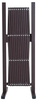Produktbild von Scherengitter Absperrgitter ausziehbar 35-300 cm, Gartenzaun flexibel, Trennwand Rankhilfe, Aluminium Eisen, Braun, H 103,5 cm, stabil für Terrasse
