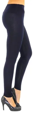 Zdjęcie produktu dla Legginsy damskie długie z wysokim stanem granatowe XL