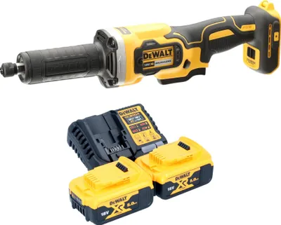 Image de Meuleuse droite sans fil DeWalt DCG 426 P2 18 V Brushless + 2 batteries 5,0 Ah + chargeur
