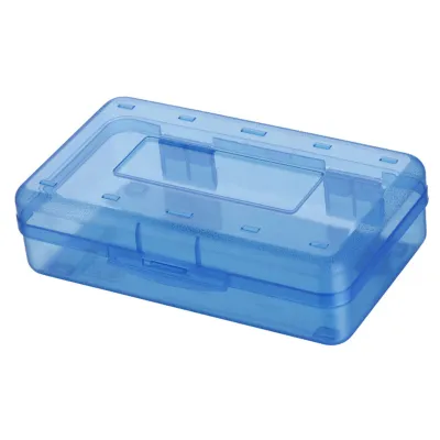 Zdjęcie produktu dla Plastikowy piórnik, piórnik z zatrzaskową pokrywką, piórnik dla dzieci, piórnik o dużej pojemności, przezroczysty piórnik, piórnik szkolny