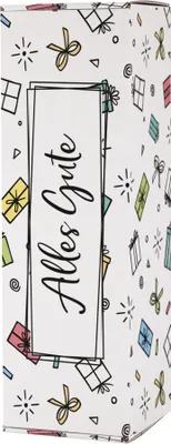 Produktbild von Geschenkbox zum Geburtstag – Geschenkverpackung "Alles Gute" aus stabiler Pappe (Größe F)