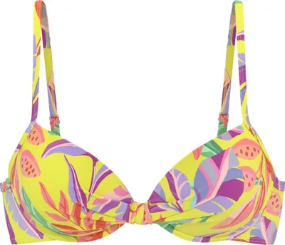 Produktbild von s.Oliver Bügel-Bikini-Top Mallorca gelb-bedruckt Größe 38 Cup D