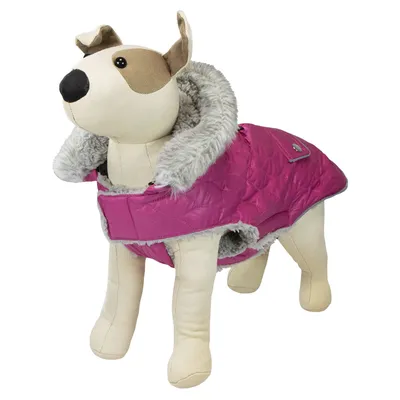 Produktbild von Viva Magenta 36 cm - Hundemantel Polar - wasserabweisend -pflegeleicht -Reflexstreifen -Teddyfutter