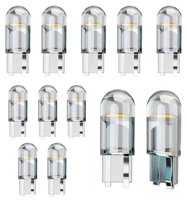 Zdjęcie produktu dla 10x krystaliczna żarówka postojowe LED W5W T10 COB 360 12V 6000K xenon white zestaw 10 szt