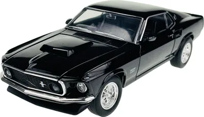 Produktbild von Welly 1969 Ford Mustang Boss 429 Schwarz Maßstab 1:24 Modellauto 24067
