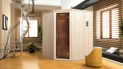 Produktbild von weka Elementsauna KIRUNA 2 GT inkl. 4,5 kW BioS-Ofenset (230 V) x B x T x H x 194 x 177 x 199