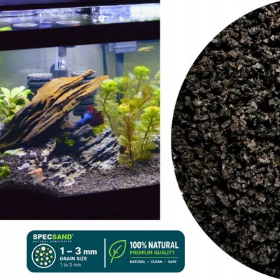 Obrázok produktu pre Čierny bazaltový štrk do akvária Specsand 1-3 mm prírodný 3 kg