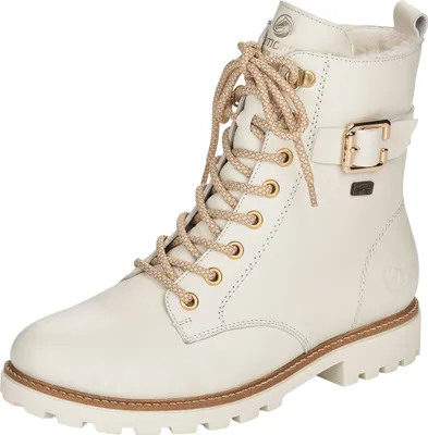 Image de Bottine femme Remonte en Laine chaude avec fermeture éclair Largeur G D8475, Taille:38 EU, Couleur:Blanc