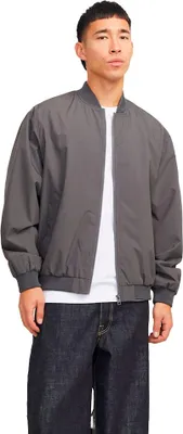 Produktbild von Jack & Jones 12268608_176_XXL, Bomber, Uni, Erwachsener, Reißverschluss, Polyester, Grau