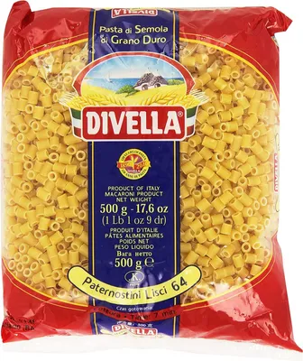 Produktbild von 10x Divella Paternostini Lisci N. 64 Hartweizengrieß Pasta Italienische Nudeln 500g Packung + Italian Gourmet Polpa di Pomodoro 400g Dose