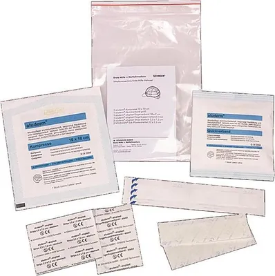 Produktbild von Erste Hilfe Helmset aluderm®-Silk Pflastersteifen SÖHNGEN
