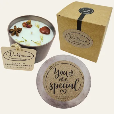 Produktbild von Wertschätzende Duftkerze You are Special Einzigartiges personalisierbares