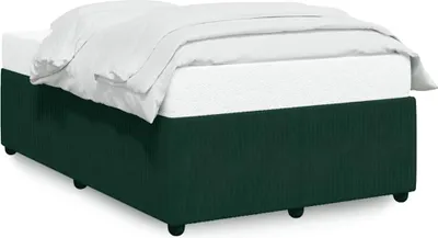 Produktbild von vidaXL Bettgestell ohne Matratze Dunkelgrün 120x190 cm Samt