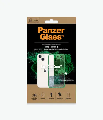 Produktbild von PanzerGlass ® ClearCaseColor™ iPhone 13 - Lime, Cover, Apple, Apple - iPhone 13, 15,4 cm (6.06"), Grün