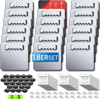 Immagine prodotto di Set di 18 ganci adesivi per foto, ideali per il fissaggio a parete
