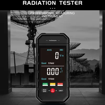 Zdjęcie produktu dla ET925PRO Ręczny przenośny tester promieniowania elektromagnetycznego Duży wyświetlacz LCD Pole elektryczne Magnetyka Pole promieniowania Test danych Podtrzymanie dźwięku Alarm świetlny Domowe biuro Wielofunkcyjny detektor promieniowania elektromagnetycznego