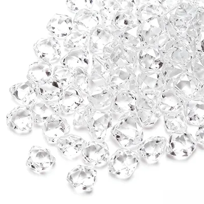 Productafbeelding van Acryl decoratieve diamanten - 1000 stuks - Voor decoratie - Transparant - 11 x 14 mm