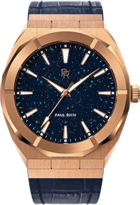 Immagine prodotto di Orologio da uomo Paul Rich Star Dust in pelle oro rosa 45
