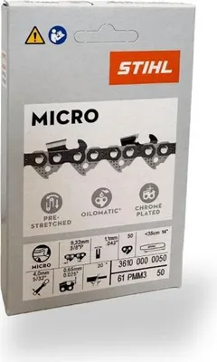 Image de Chaîne de tronçonneuse STIHL Picco Micro Mini PMM3 3/8" x 1,1 mm 50 TG 36100000050