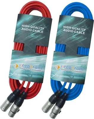 Produktbild von keepdrum DMX Kabel 10m 3-pol XLR 1x Rot 1x Blau