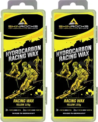Produktbild von SkinRocks Hydrocarbon Racing Wachs Ski Langlauf Snowboard Profi Wax Gelb 250g