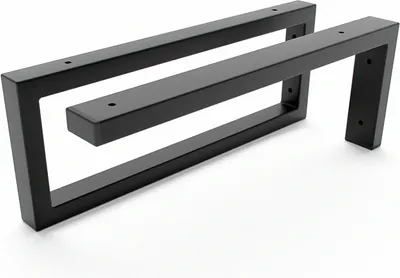Produktbild von HEVVA -  Waschtischhalterung 2er Set RHEIN-MAIN - 35 cm Tiefe, Schwarz