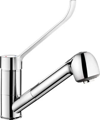 Zdjęcie produktu dla Delabie EHM wylewka obrotowa H105mm, wyciągana bateria, dźwignia higieniczna