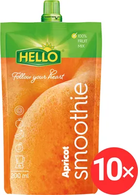 Image de HELLO Smoothie Abricot 10×200 ml