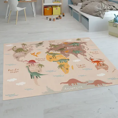 Produktbild von Kinder-Teppiche, Kurzflor-Teppiche für Kinderzimmer mit vers. Designs Spielteppiche Bunt Grösse 200x290 cm