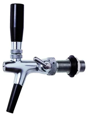 Immagine prodotto di Rubinetto birra, rubinetto spillatore birra - con compensatore, cromo, versione 10 mm, lunghezza filettatura: 35 mm