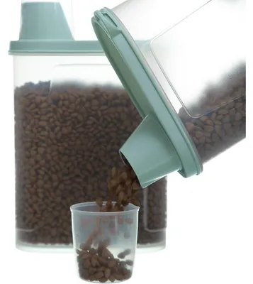 Obrázek produktu pro balení 2 vzduchotěsných zásobníků na krmivo pro psy a kočky 2300 ml